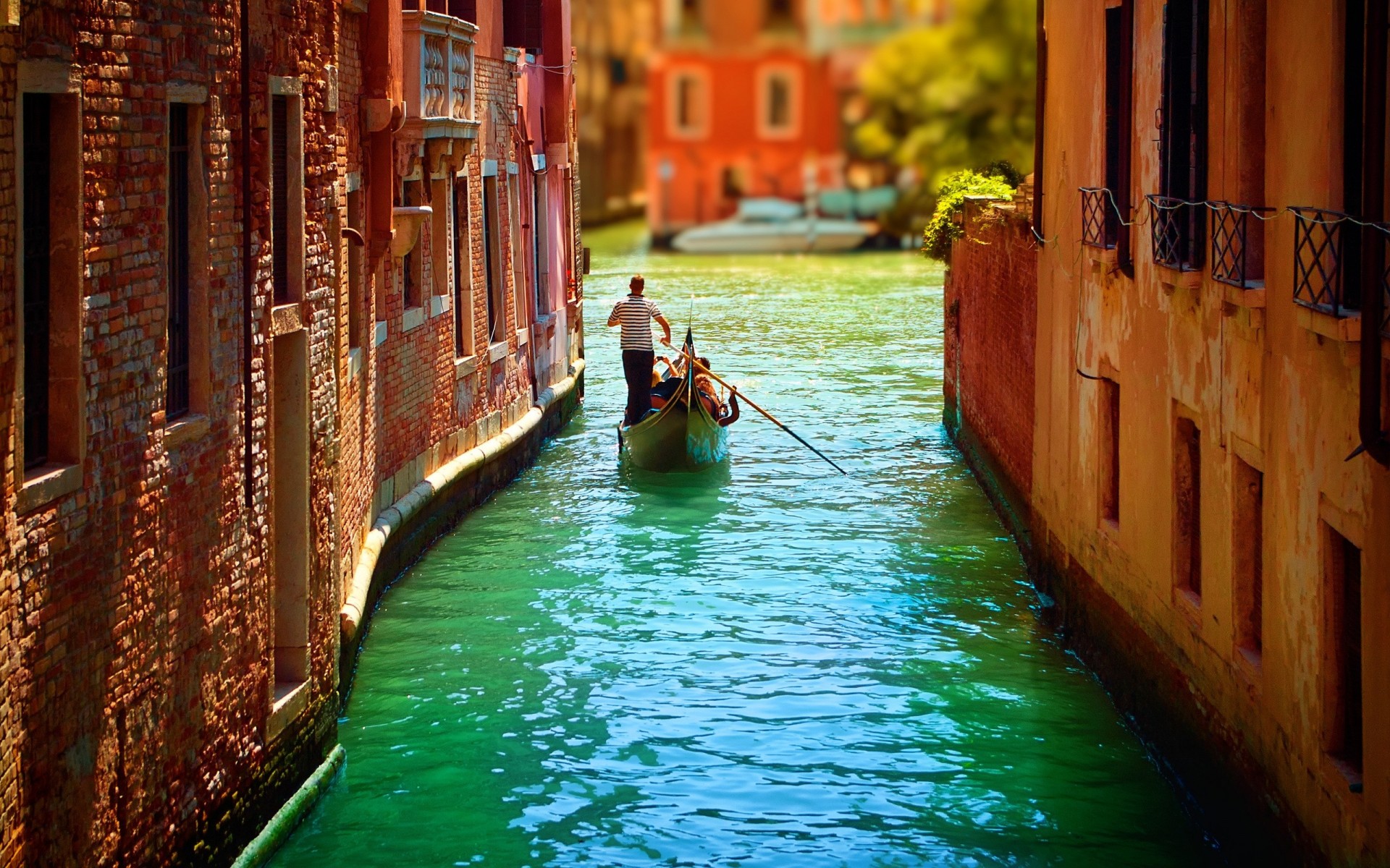 channel venice water town boat