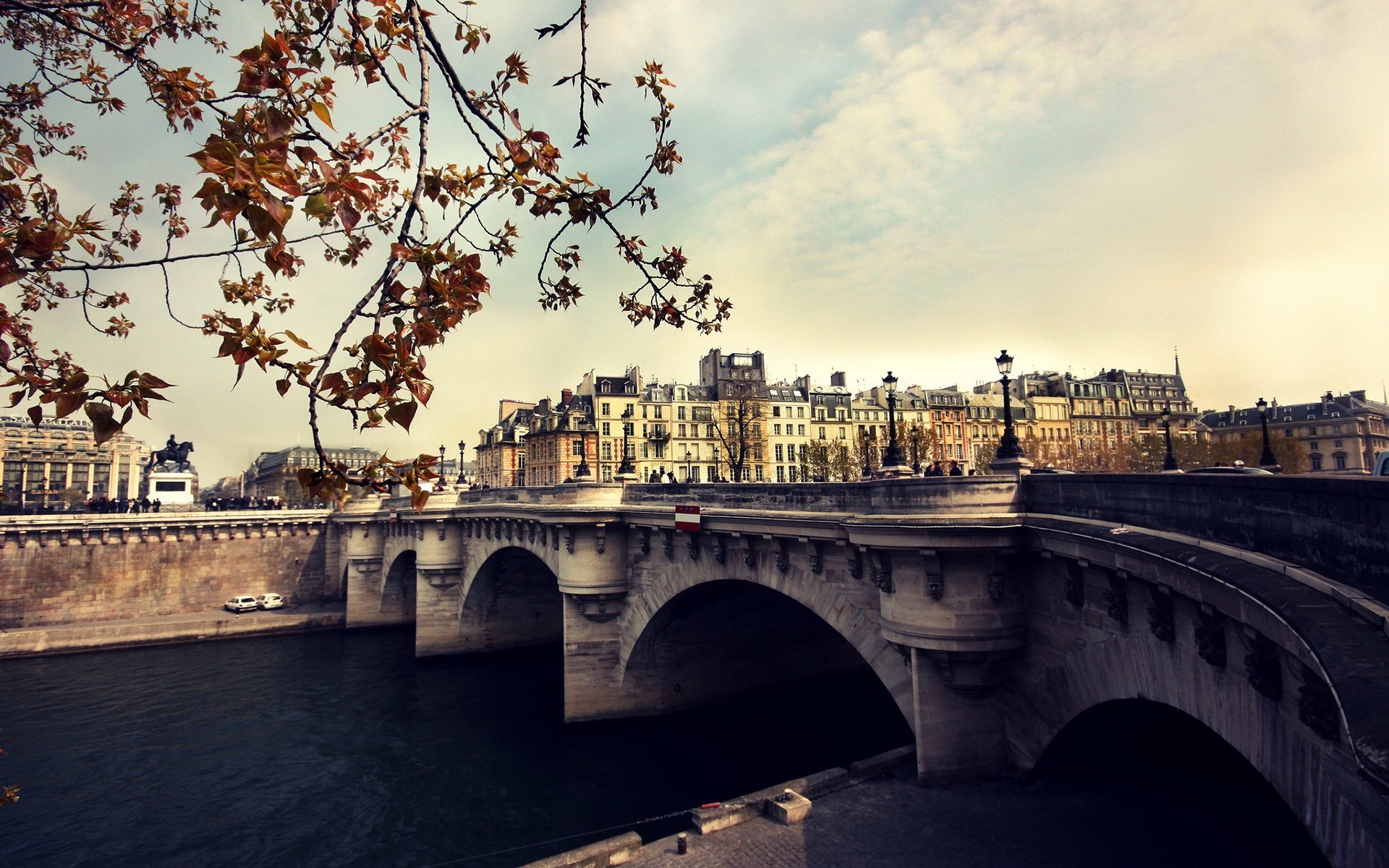 brücke paris stadt herbst