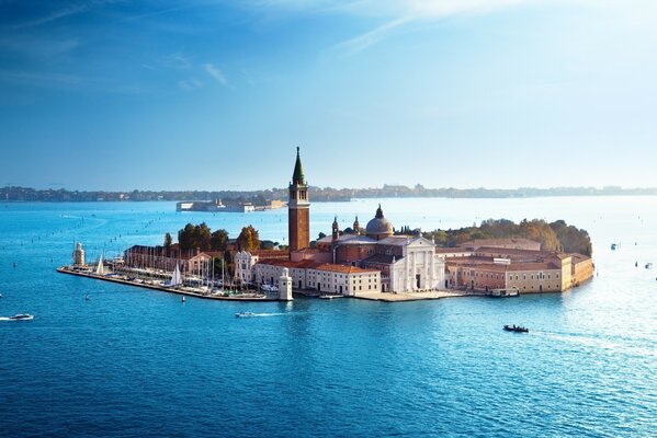 Architecture du château de Venise sur l île