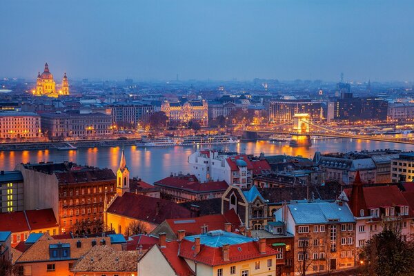 The urban landscape of the Hungarian city