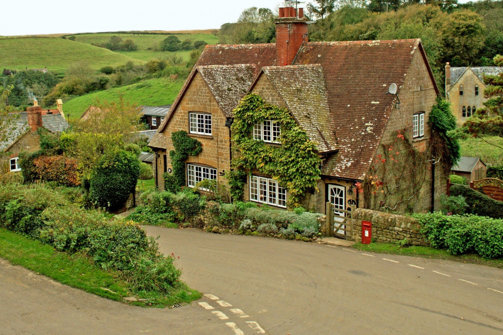 england dorset straße stadt häuser