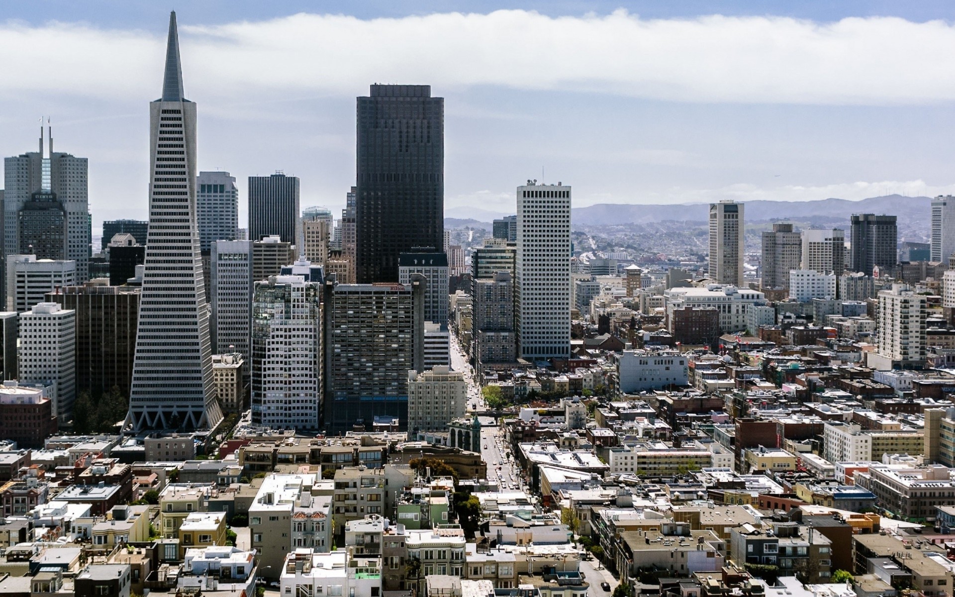 san francisco gratte-ciel panorama vue de dessus