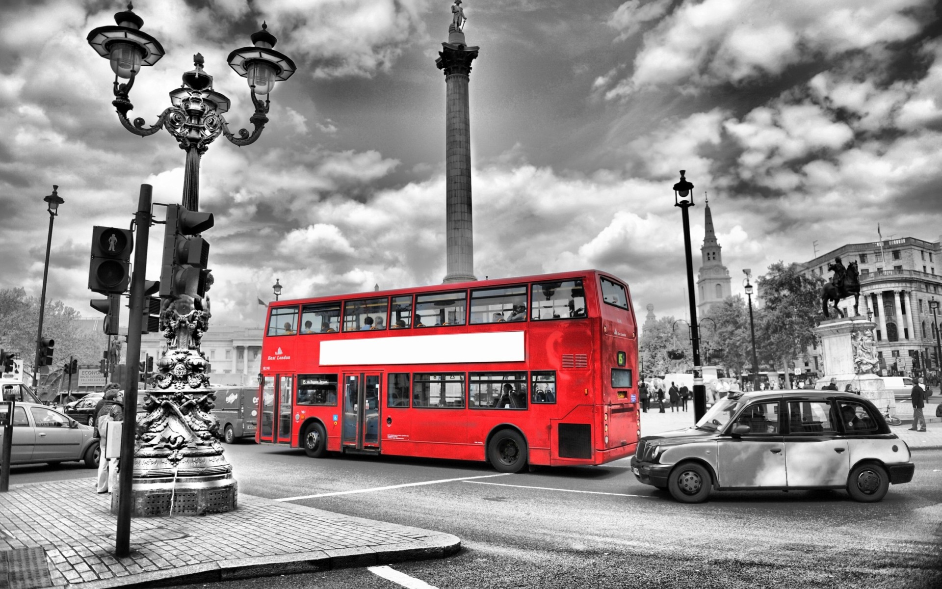 blur road street england night bus london black and white light town