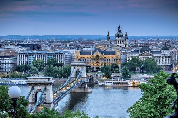 Budapeszt Most Łańcuchowy Secheni