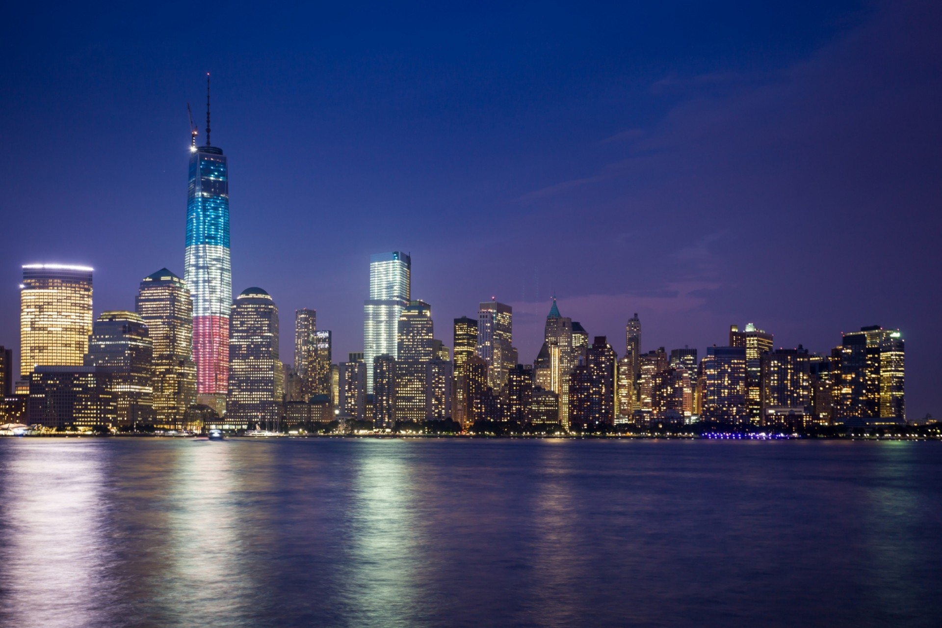 east river manhattan fluss new york city nachtstadt meerenge