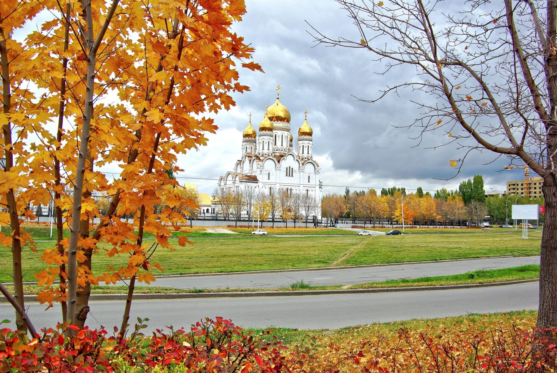 rusia catedral ciudad otoño