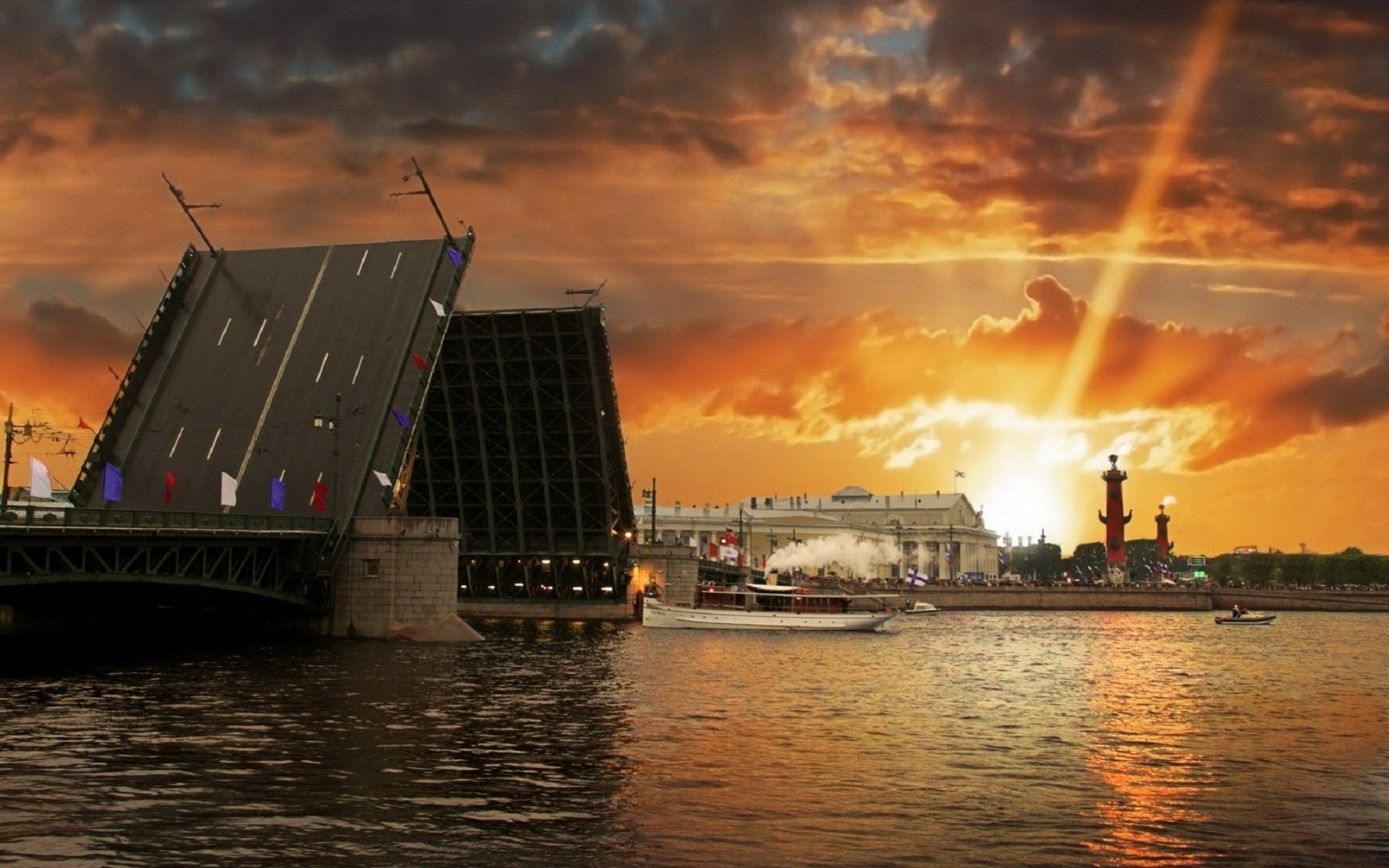 san petersburgo noches blancas puente terraplén