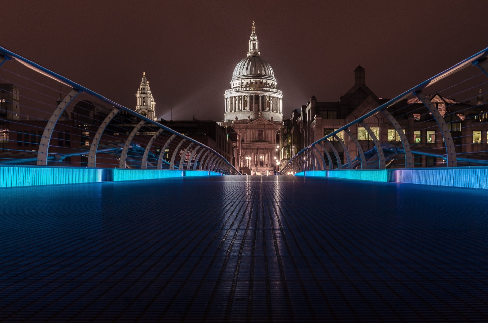 londres puente noche ciudad