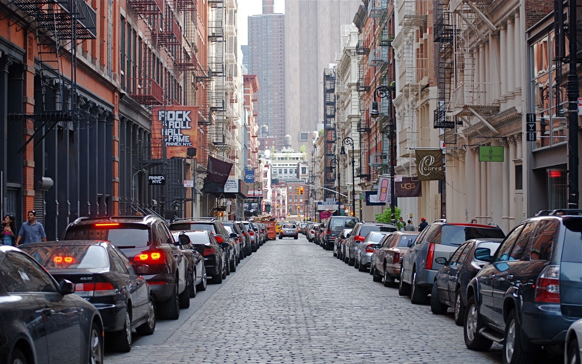 calle coche nueva york gris ciudad