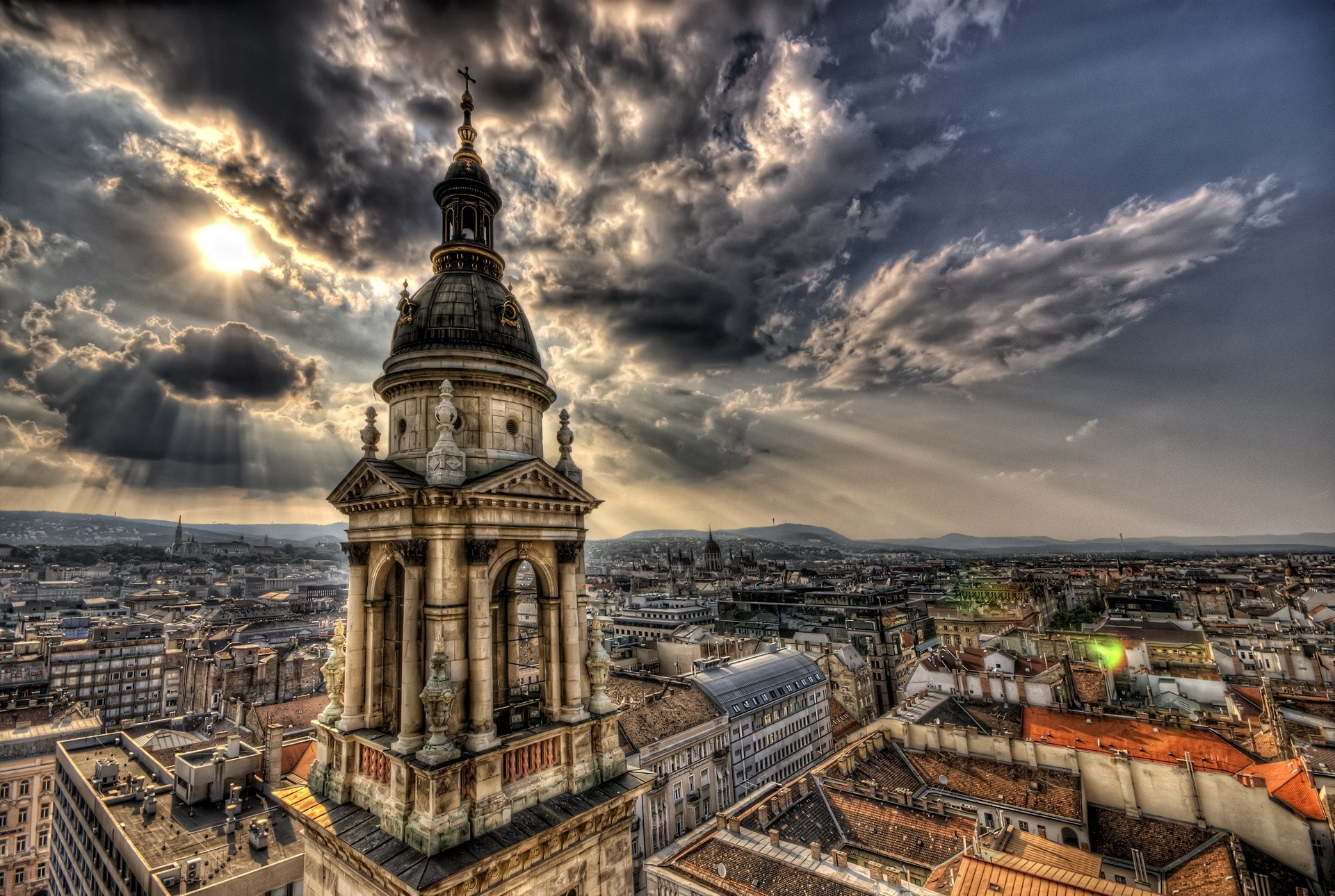 himmel ungarn wolken stadt häuser