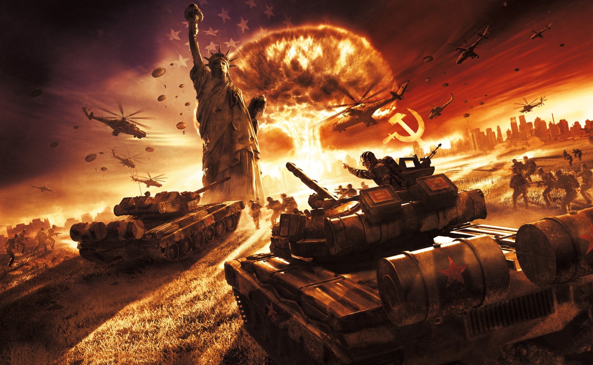 world in conflict soviet assault soviet union war statue of liberty