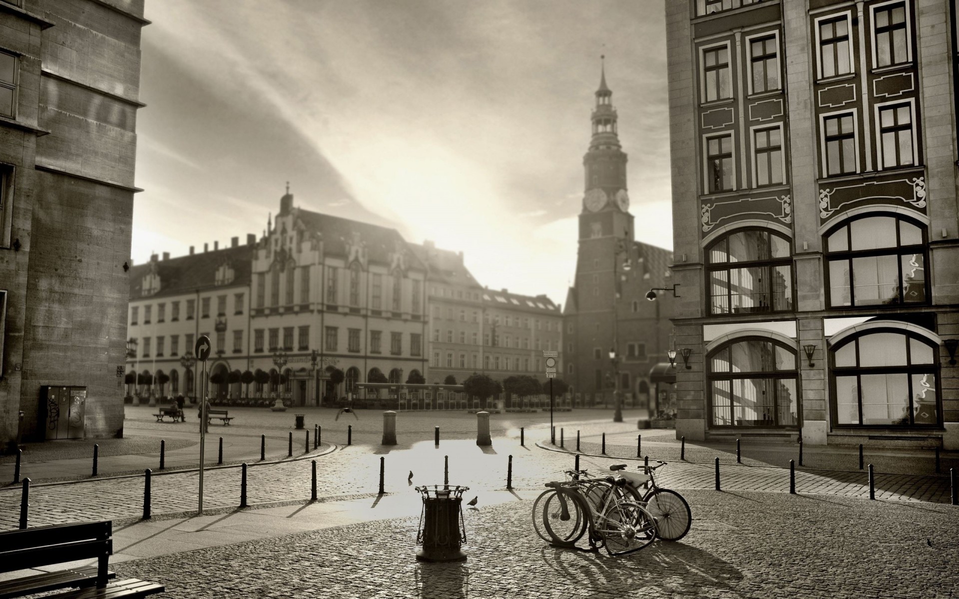 architektura skrzyżowanie plac miasto bw budynek rowery