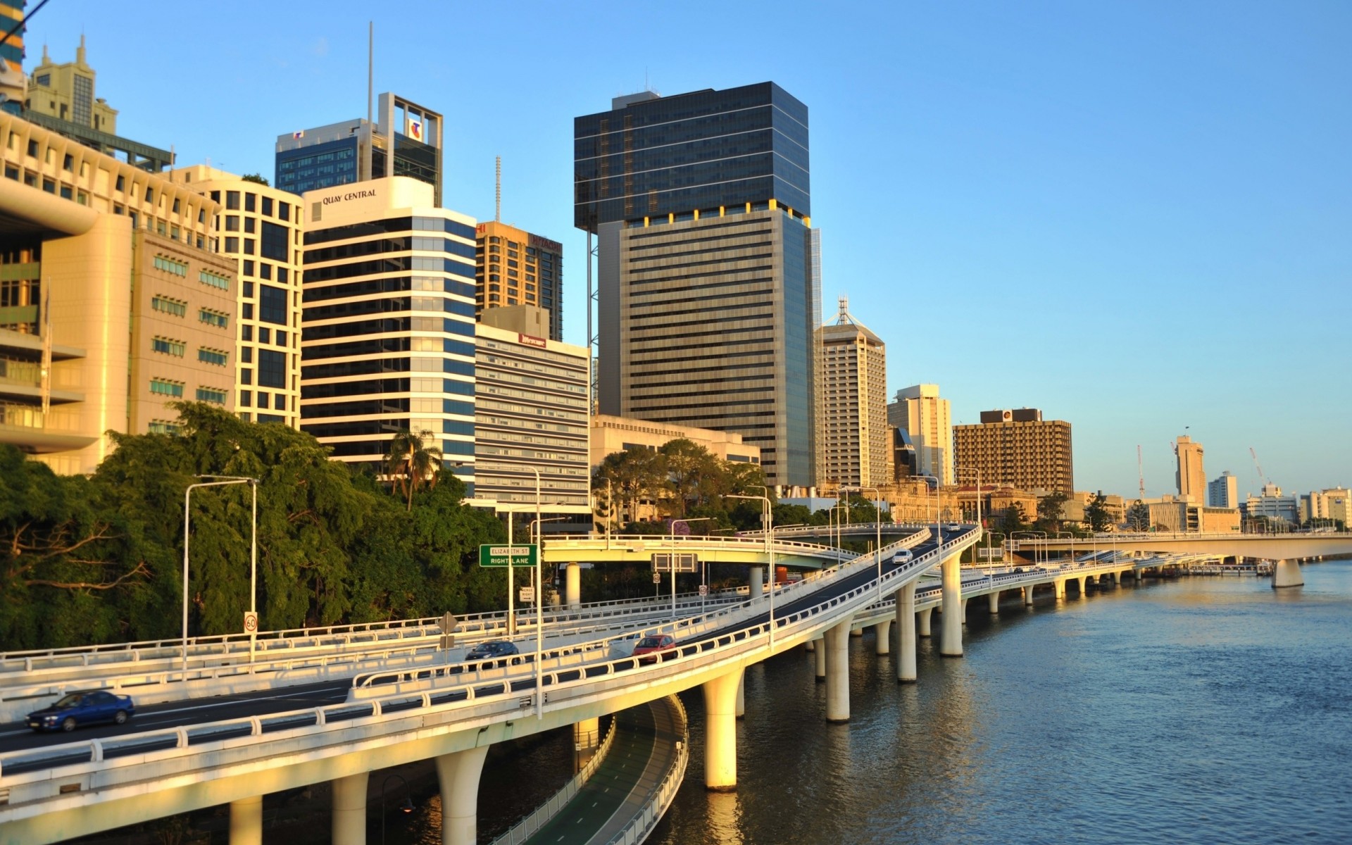 mar puente rascacielos metrópolis edificio