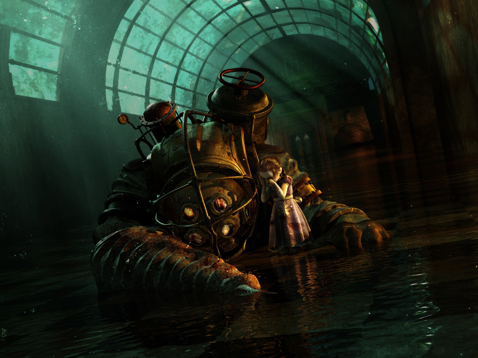 bioshock wasser mädchen raumanzug