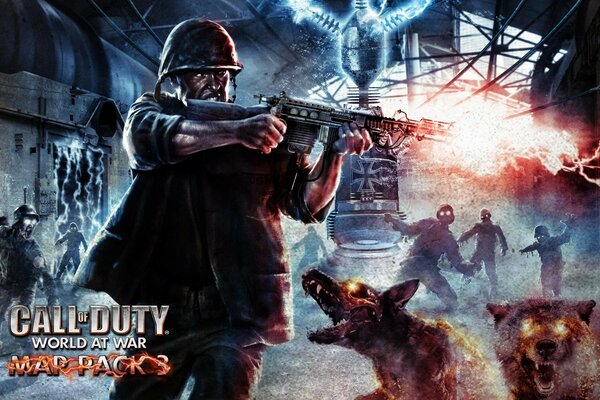 Call of duty the world in the war of man against Nazi zombies