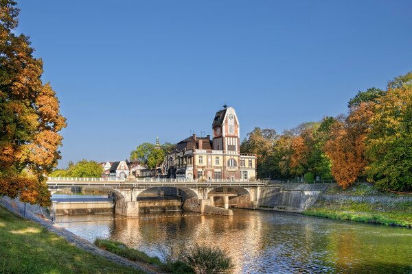 Brücke über den Fluss in der tschechischen Republik