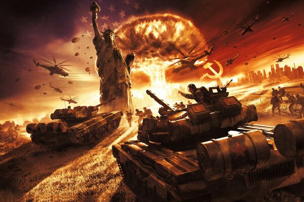 Bildschirmschoner aus dem Spiel world in conflict soviet assault