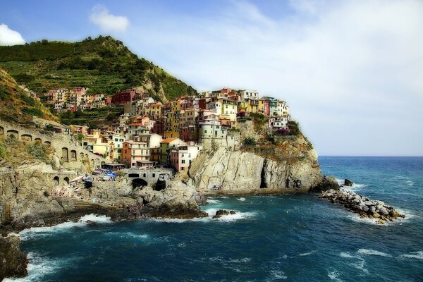 Paysage inspirant de la mer Ligure