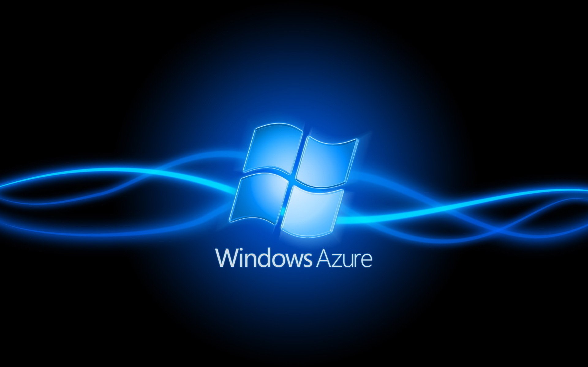 windows azure black background blue effect