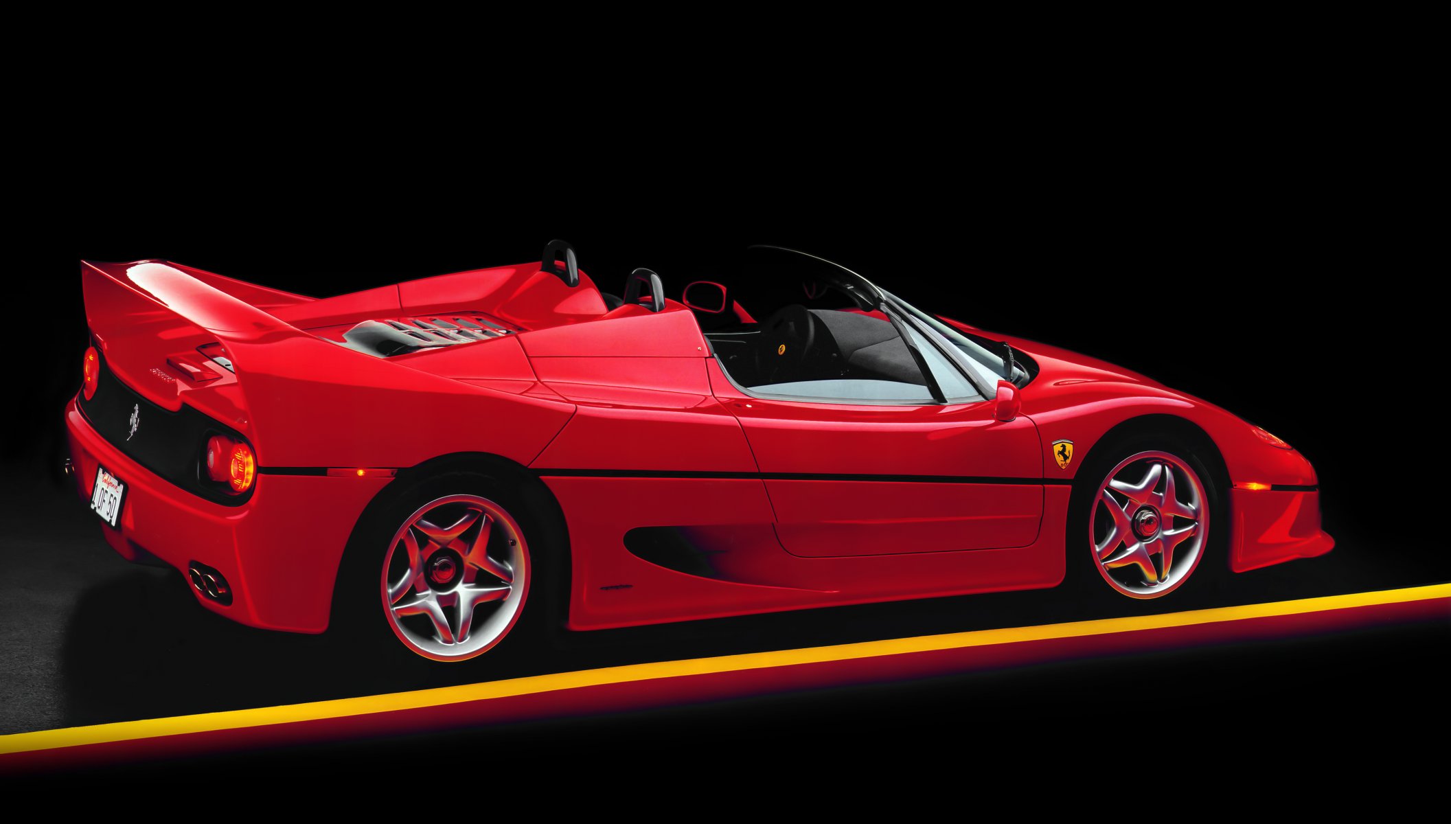 ferrari f50 spider supercar red