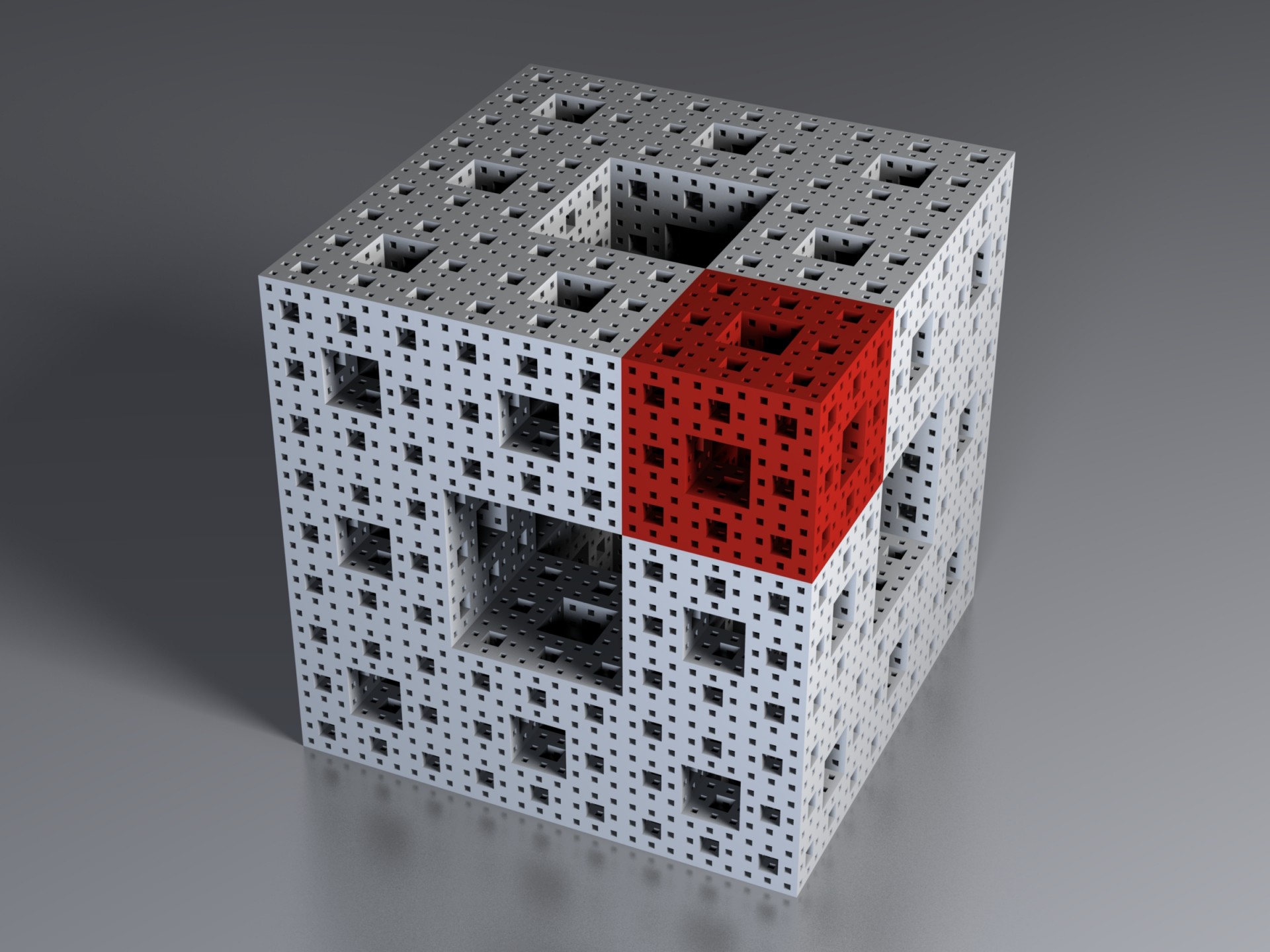 esponja menger cubo