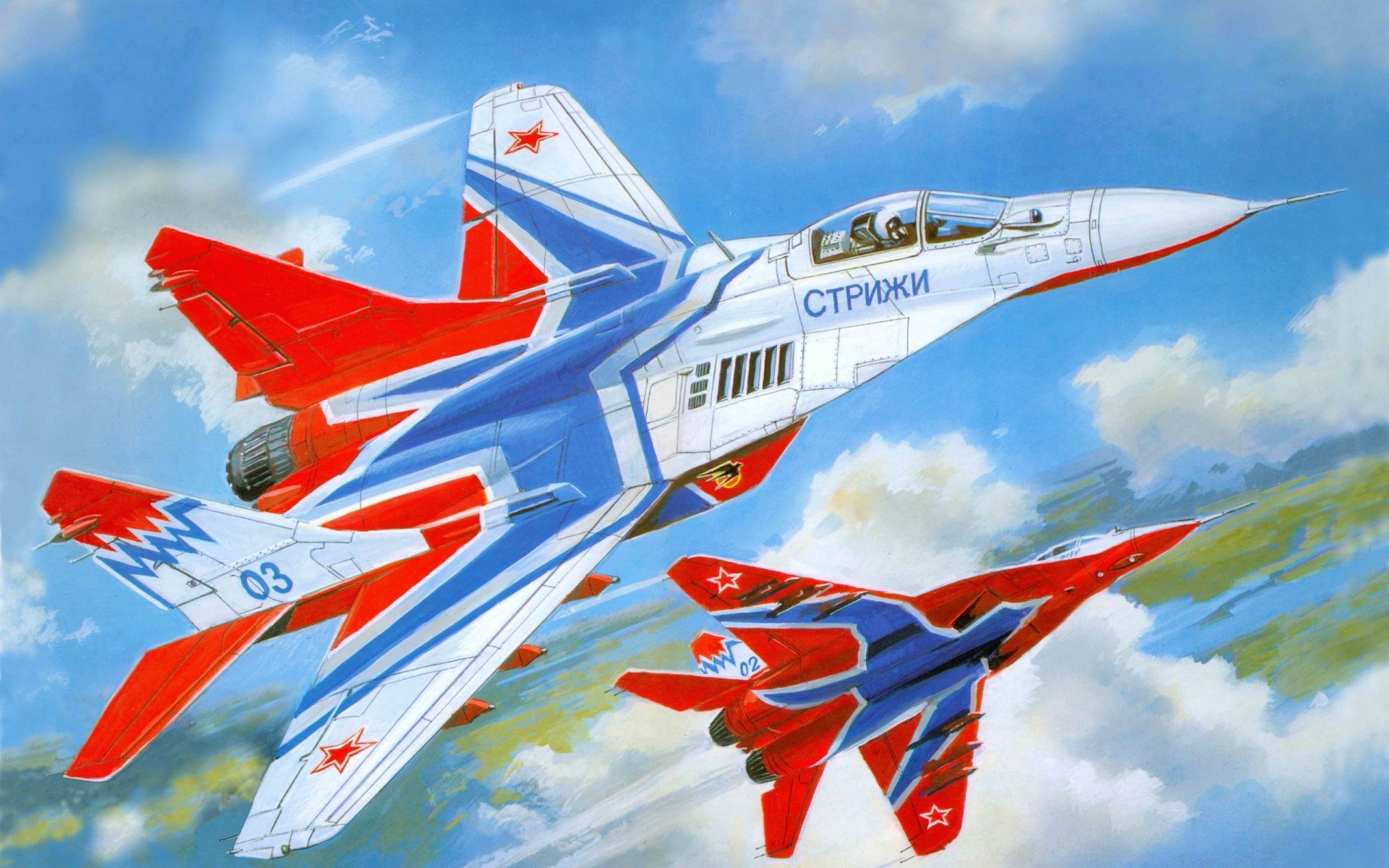 flugzeug kunst russisch mig-29 mig-29 sowjetisch