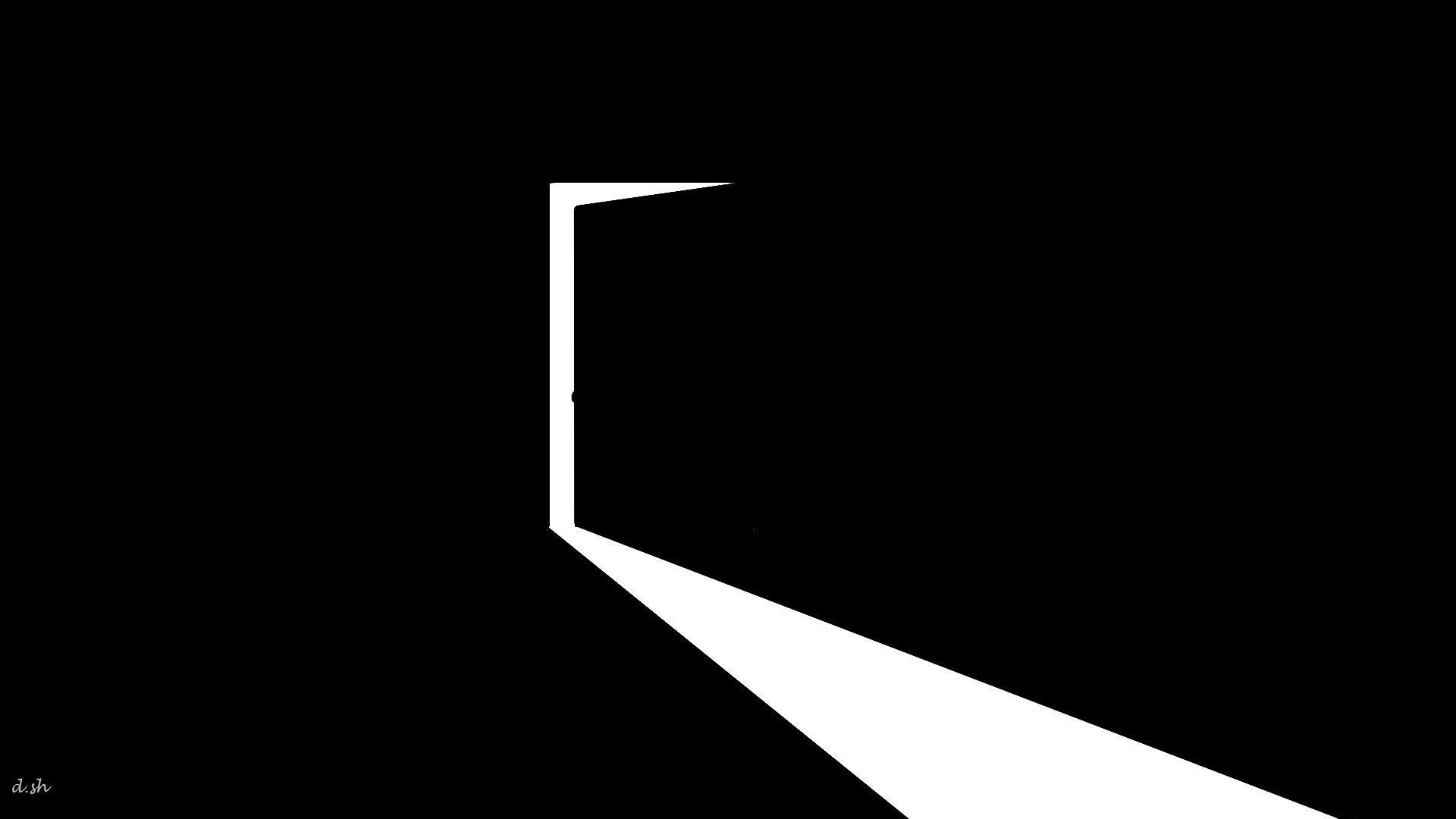 the door ajar dark room minimalism art light easy contrast white style the dark background black background