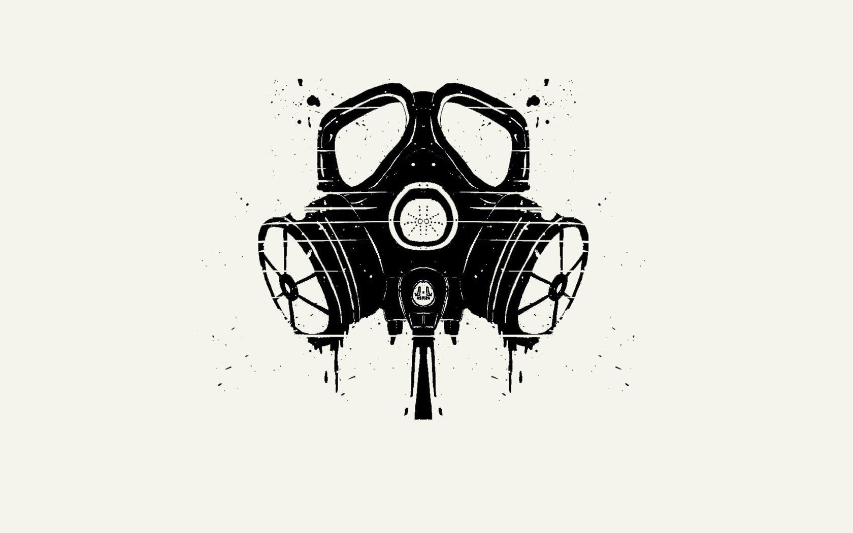 blanco y negro gráficos respirador protección fondo papel pintado vector minimalismo gasmask máscara de gas máscara plantilla blanco