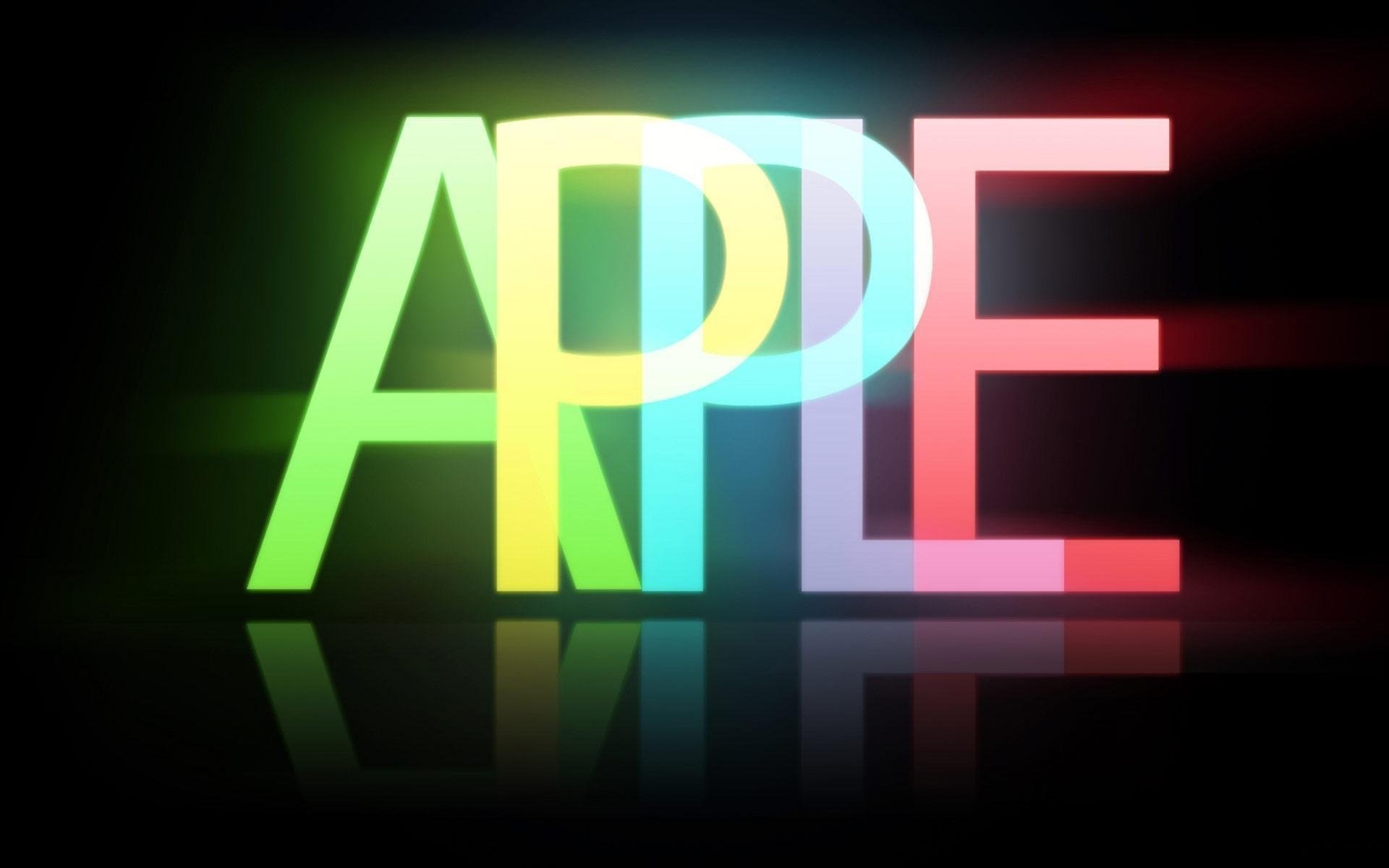 colored letters apple words apple