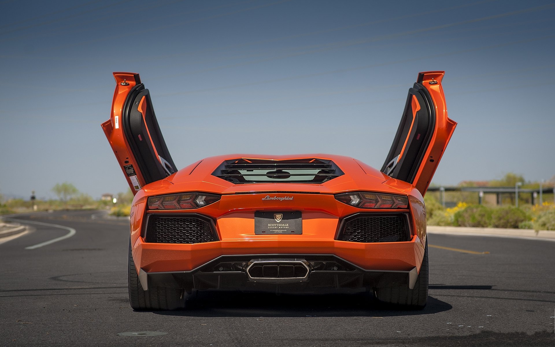 lamborghini aventador lp700-4 arancione lamborghini aventador portellone ombra porta