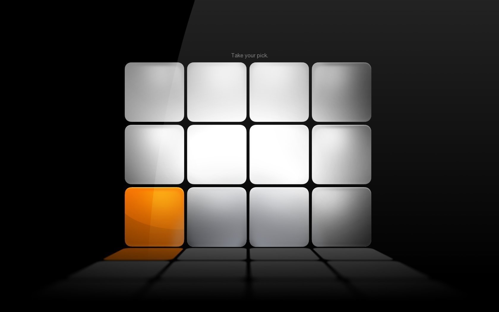 wall cubes grey orange one rubik s cube