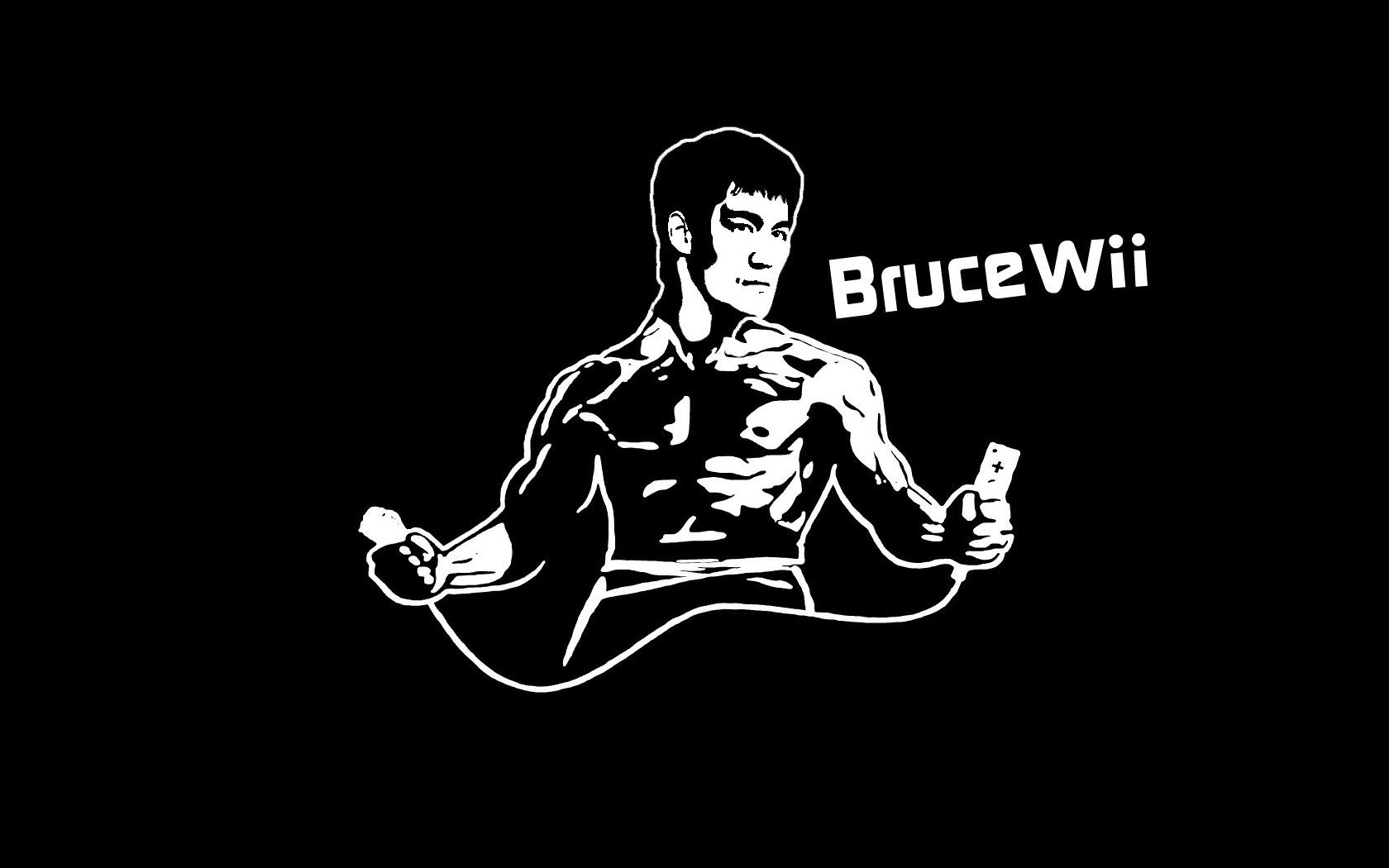 minimalism bruce lee fighter black and white men easy style black background