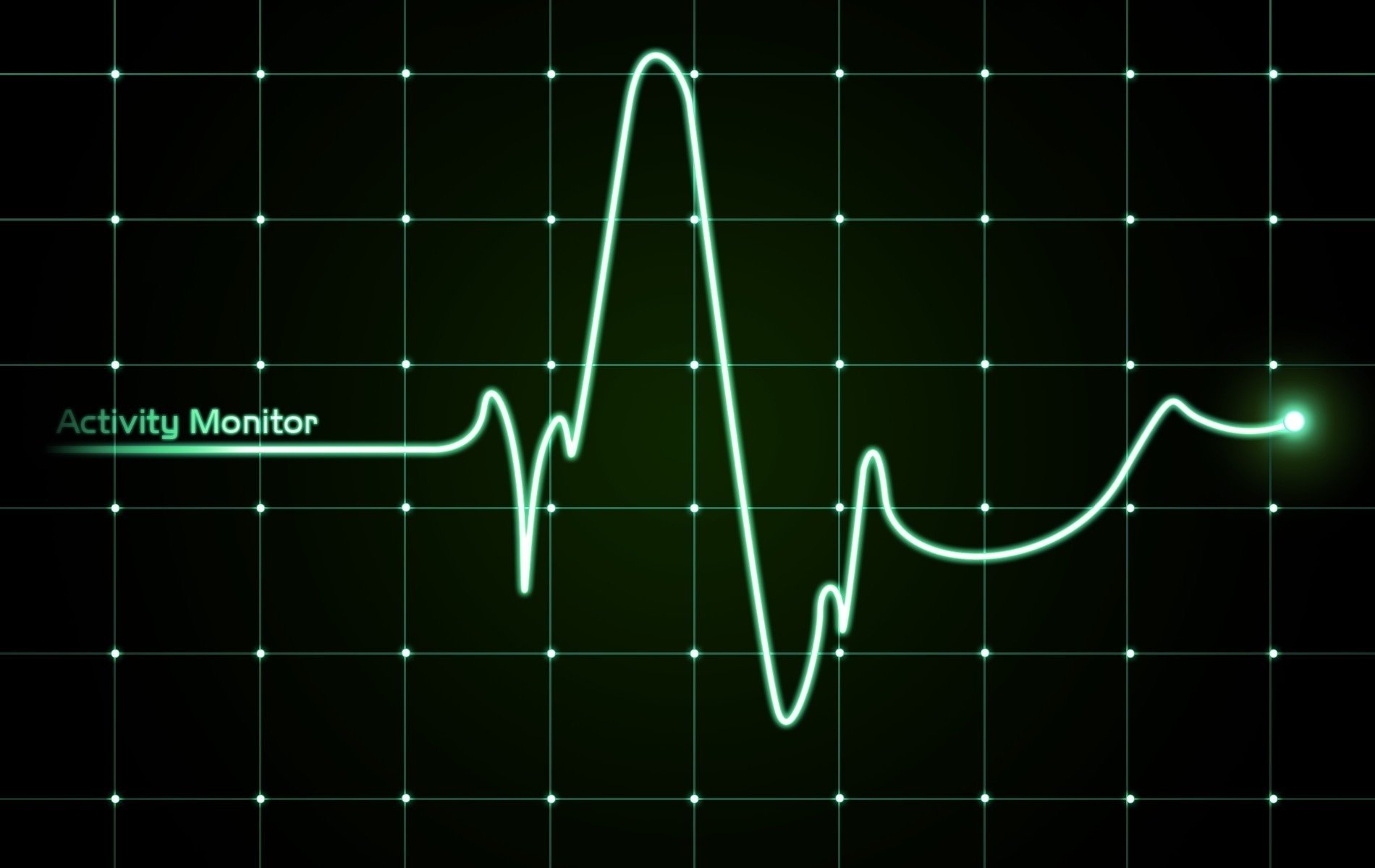 grafico grafico verde ritmo cuore cellule iscrizione sfondo nero