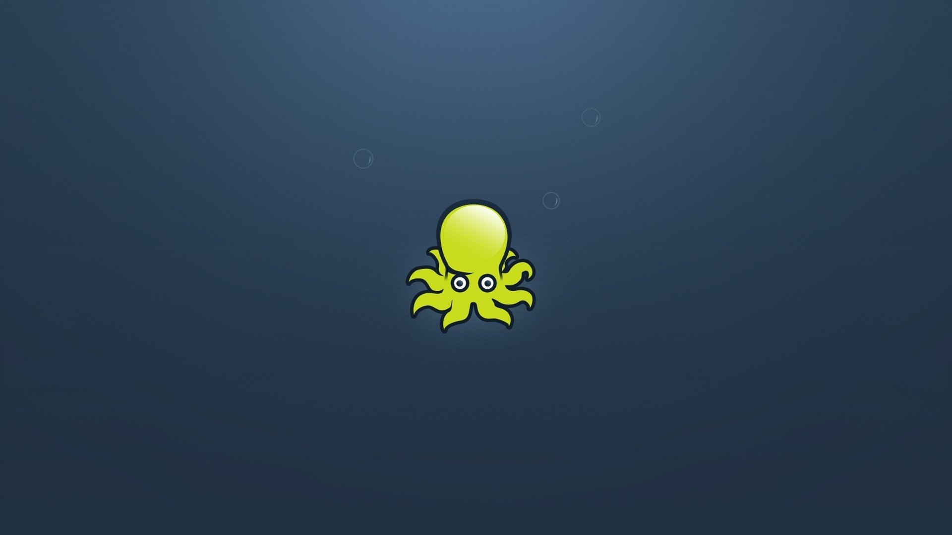 minimalism octopus yellow mediocrity being underwater world bubbles grey background background eyes creative