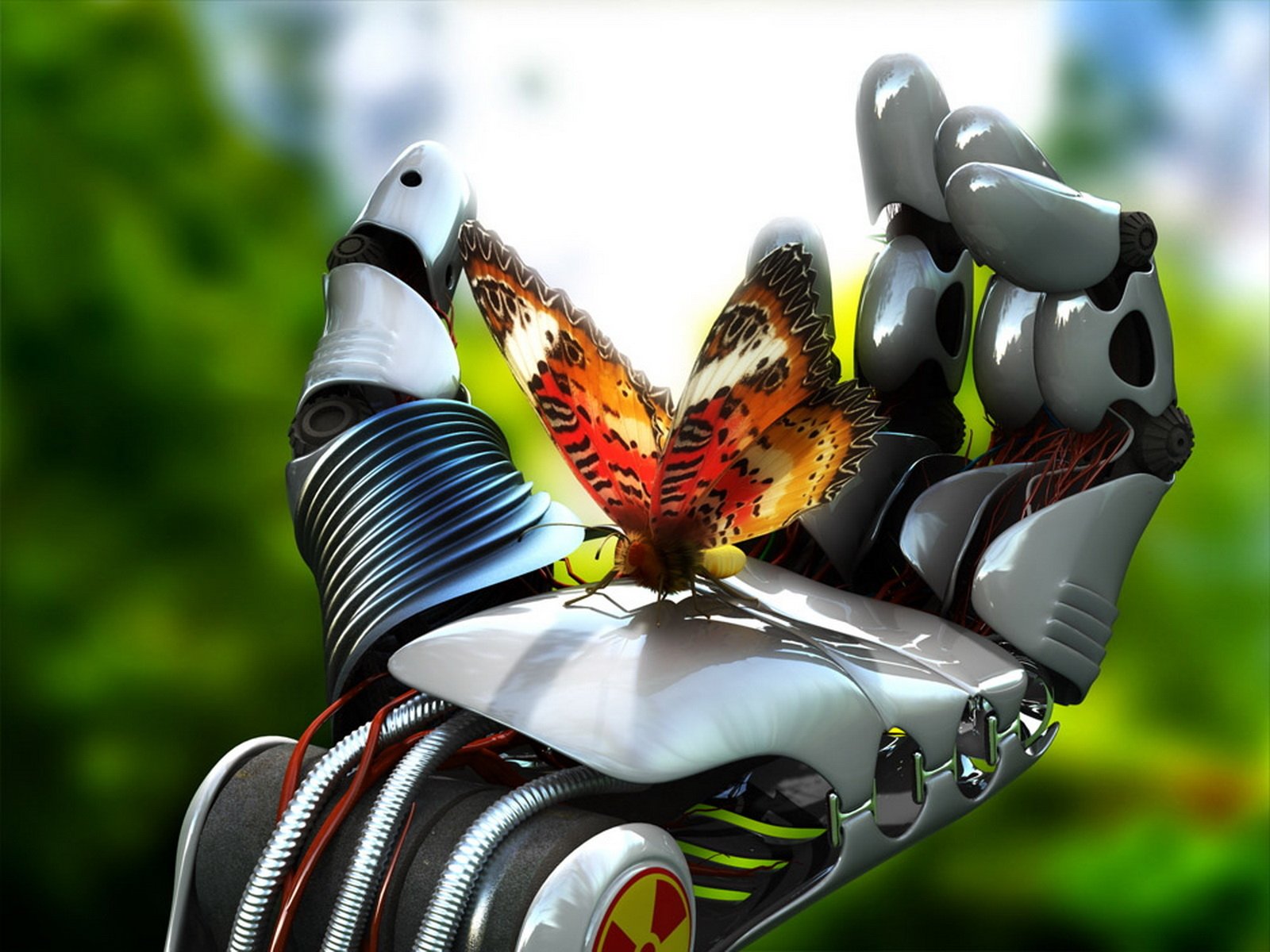 schmetterling hand roboter mechanismus 3d