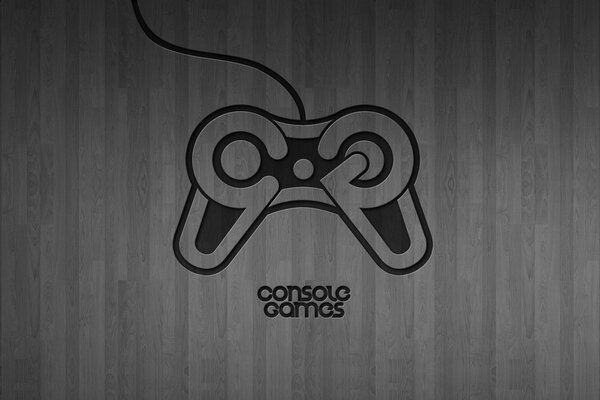 Joystick con cable sobre fondo gris