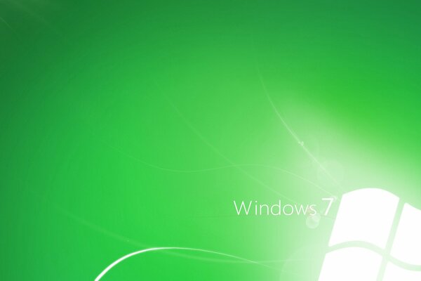 Image de bienvenue de windows 7 en vert