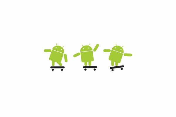 Erkennbares Logo Android grüne Roboter