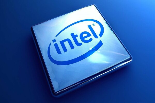 Intel lindo logotipo azul