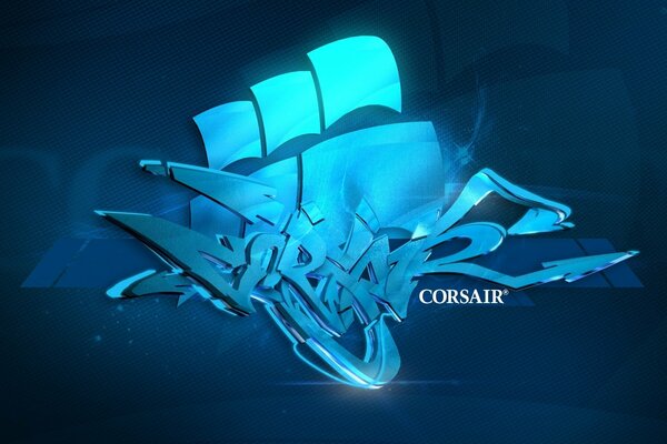 Hermosa imagen sobre un fondo oscuro de la compañía Corsair