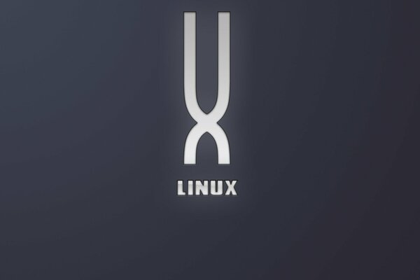 A gray picture with the linux logo