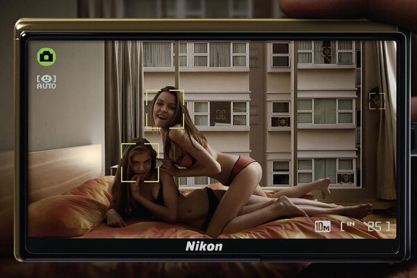 Photos of girls on a Nikon camera