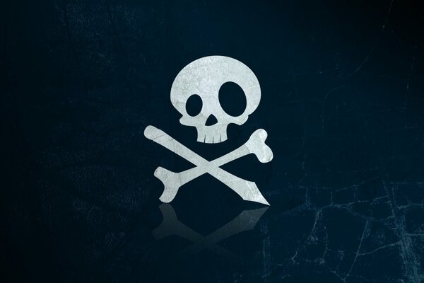 Пиратский флаг-череп и кости