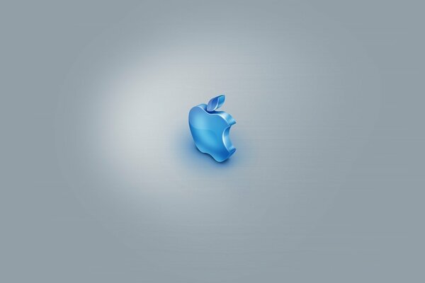 Logo Apple bleu 3D