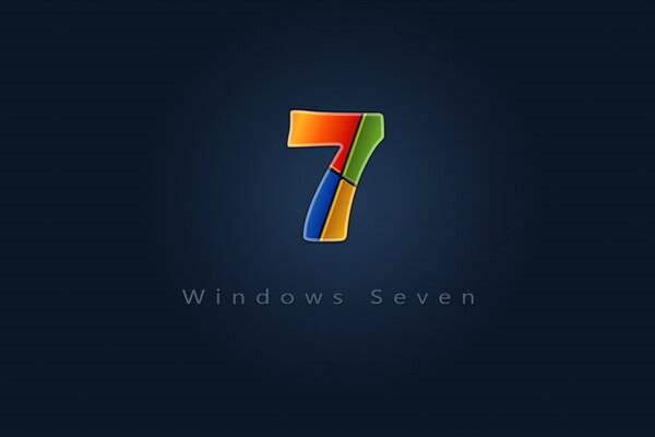 Эмблема windows 7 с полосатой текстурой