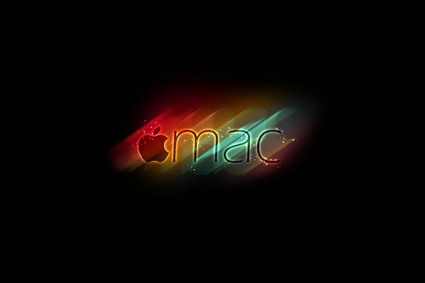 Stylish color logos and emblems for mac and apple