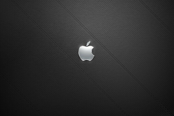 Apple logo on a textured background