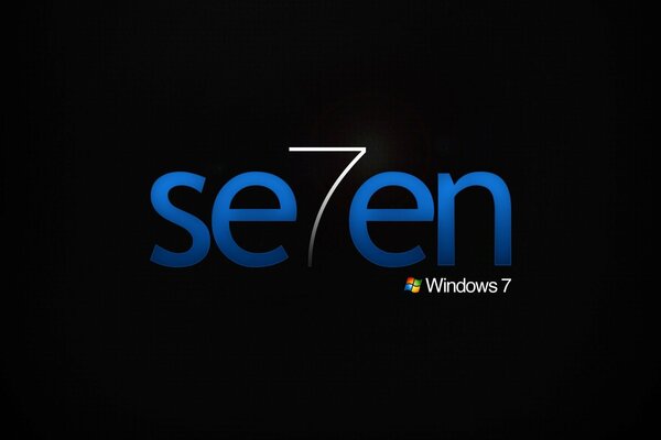 Windows seven screensaver on a black background