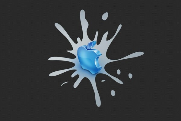 The blue apple of the apple logo inside the blob