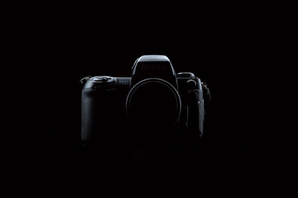 Photo Camera in the style of minimalism